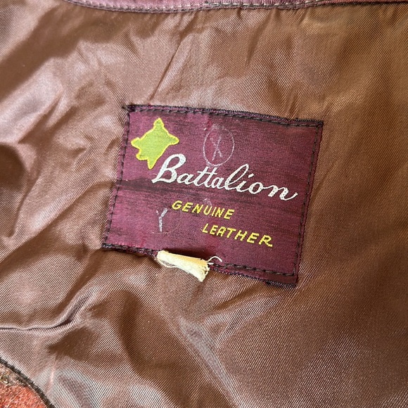 Vintage single breasted brown leather dress jacket - Picture 3 of 9